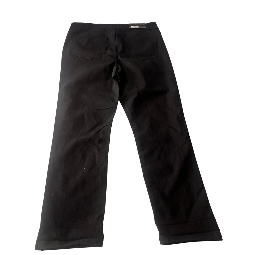 Mario Serrani Italy Womens Black Comfort Stretch Cuff Capri Pants Size Small NEW